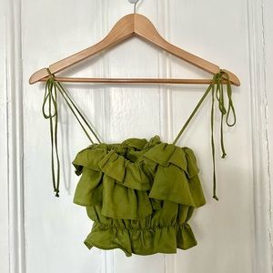 *SOLD* Reformation Ruskin Top in Green